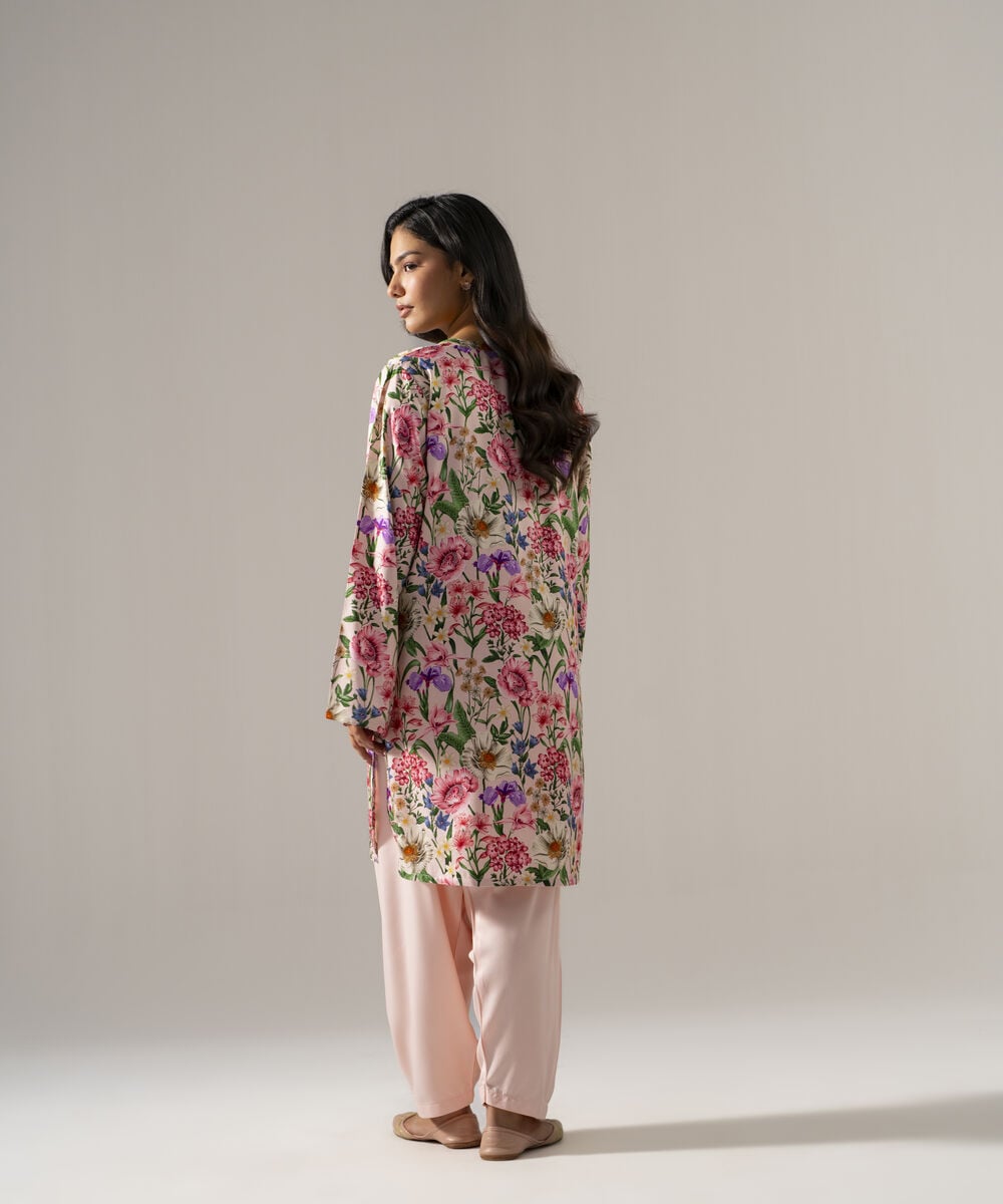 Women's RTW Viscose Marina Printed Pink 2 Piece Suit