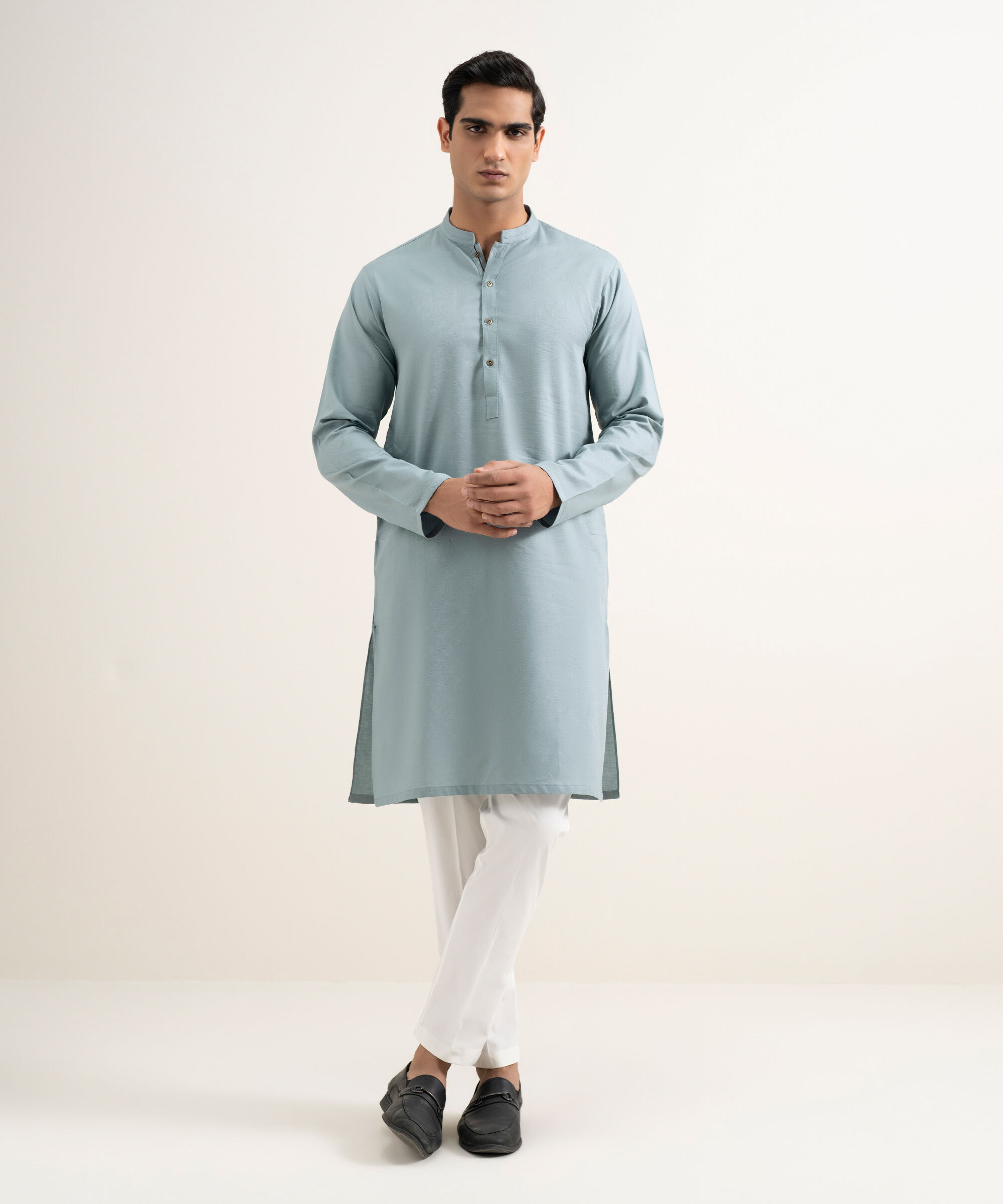 Sapphire - Cotton Jacquard Kurta