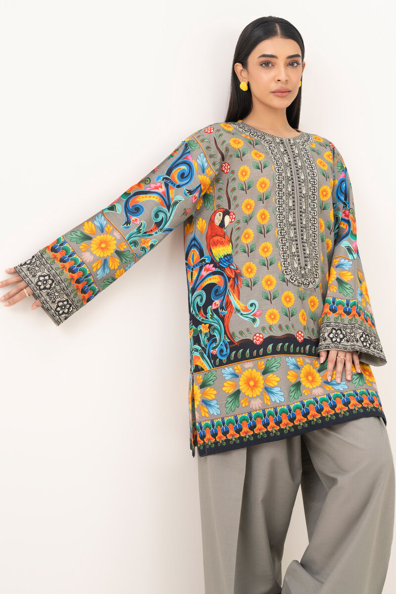 Embroidered Light Khaddar Shirt