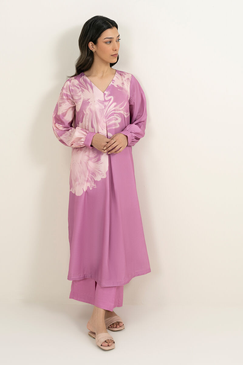 2 Piece - Printed Silk Suit