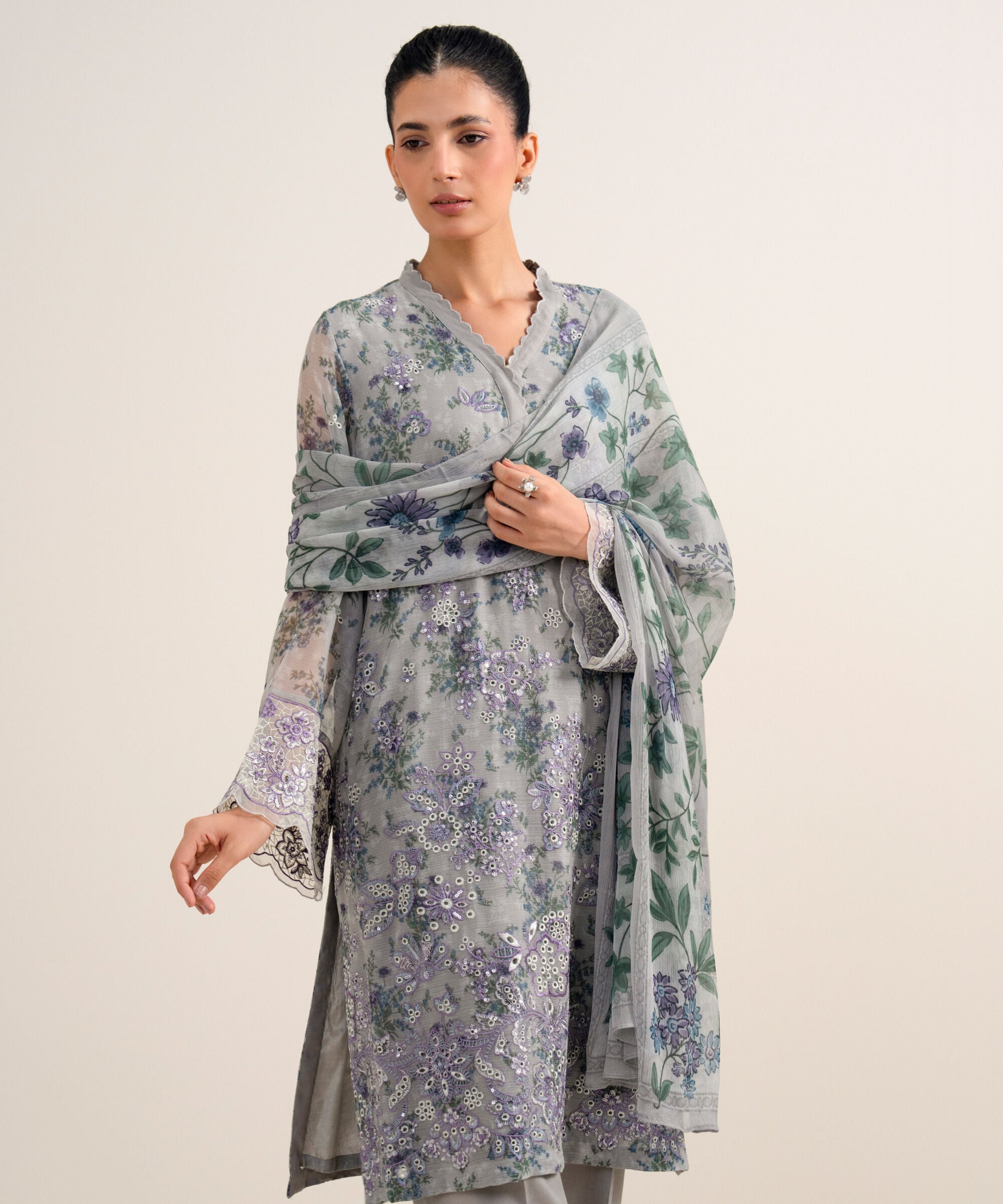 Unstitched 3 Pc Chiffon U3FELX25V105