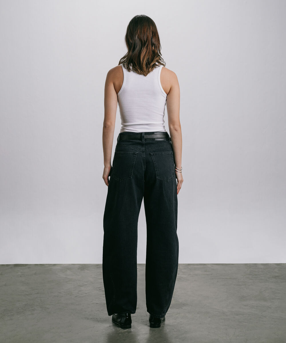 Women's Western Wear Grey Barrel Jeans