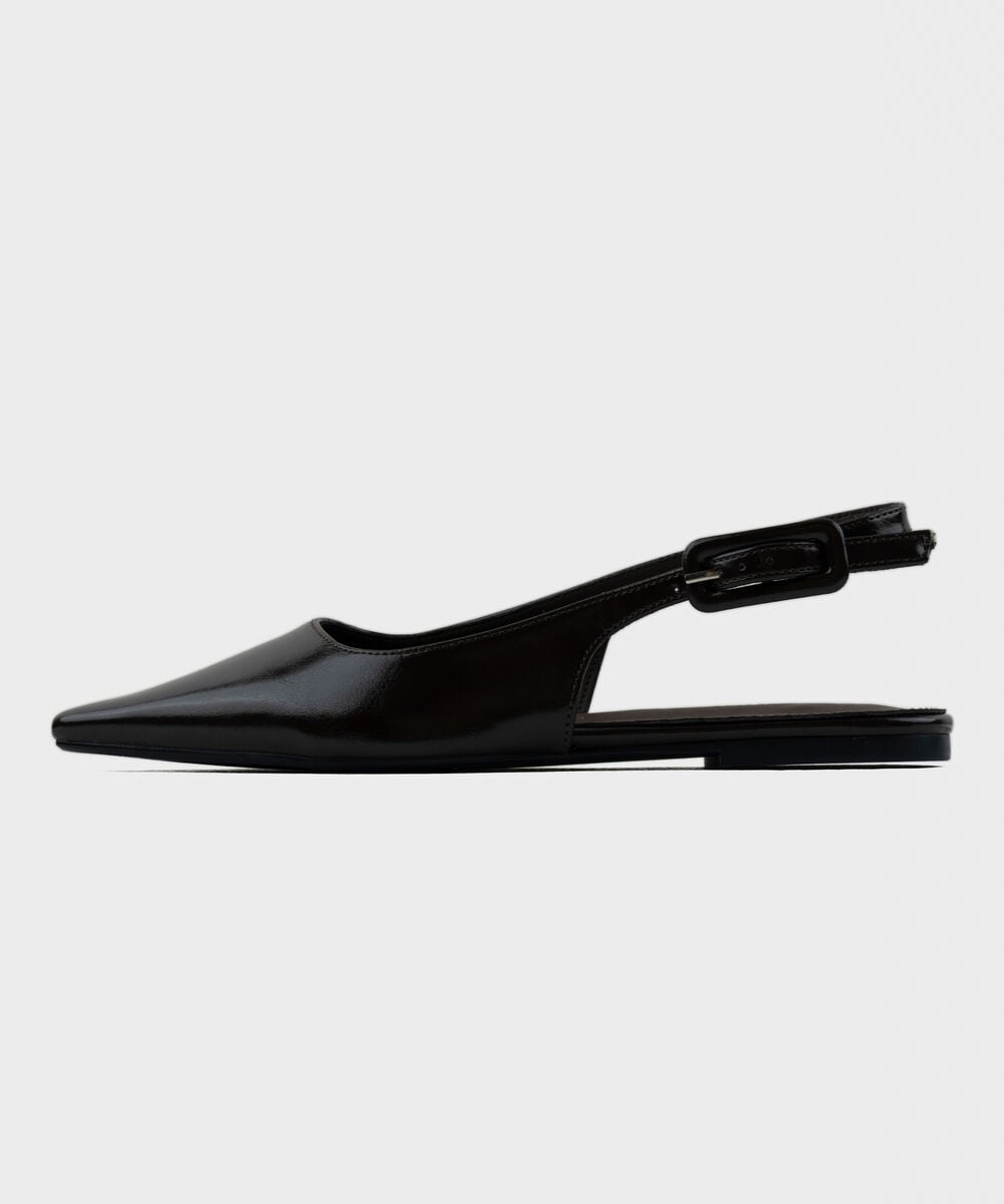 Brown Slingback Flats
