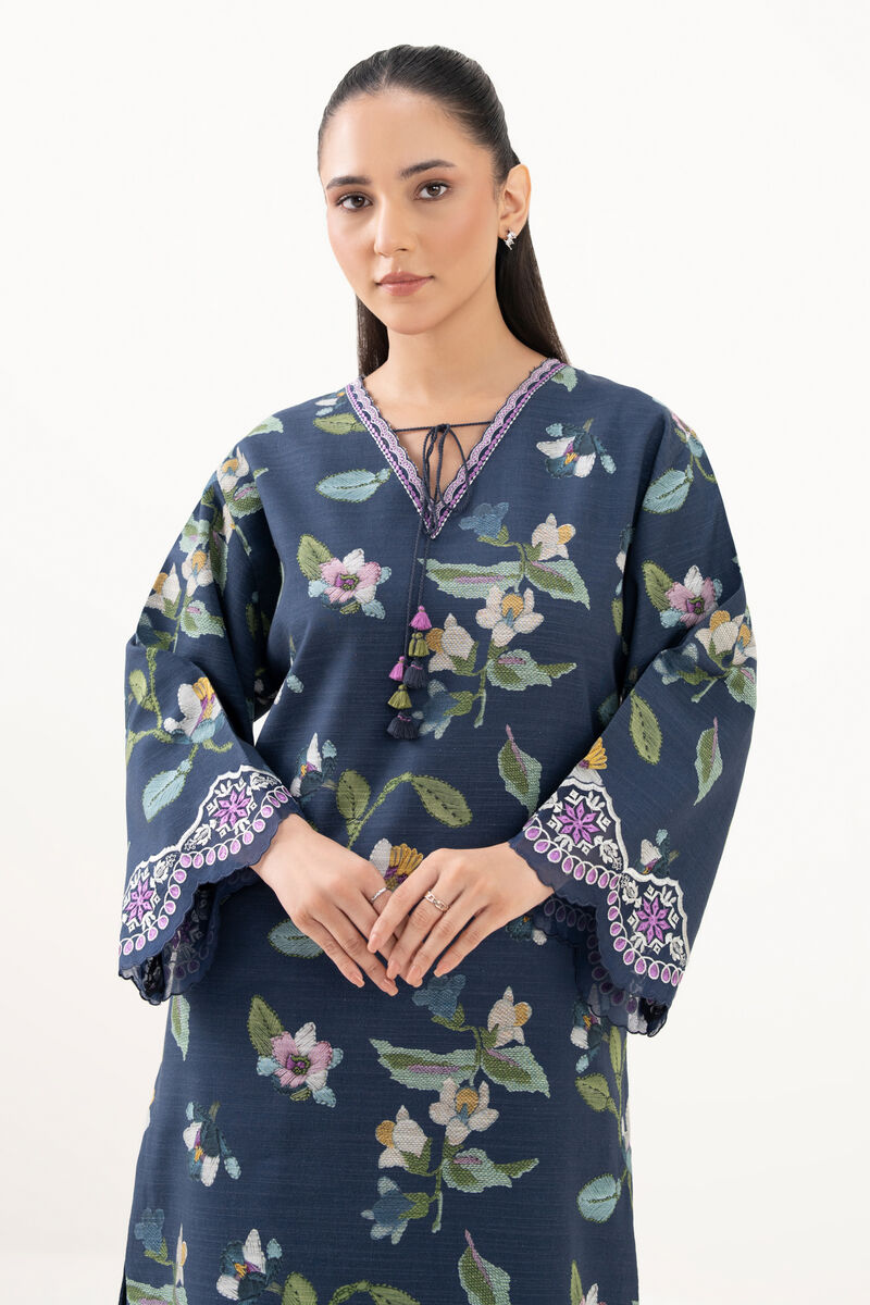 2 Piece - Embroidered Khaddar Suit