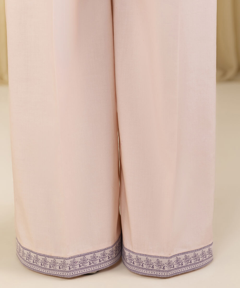 Unstitched Women's Pink Extra Weft Jacquard 3 Piece Suit