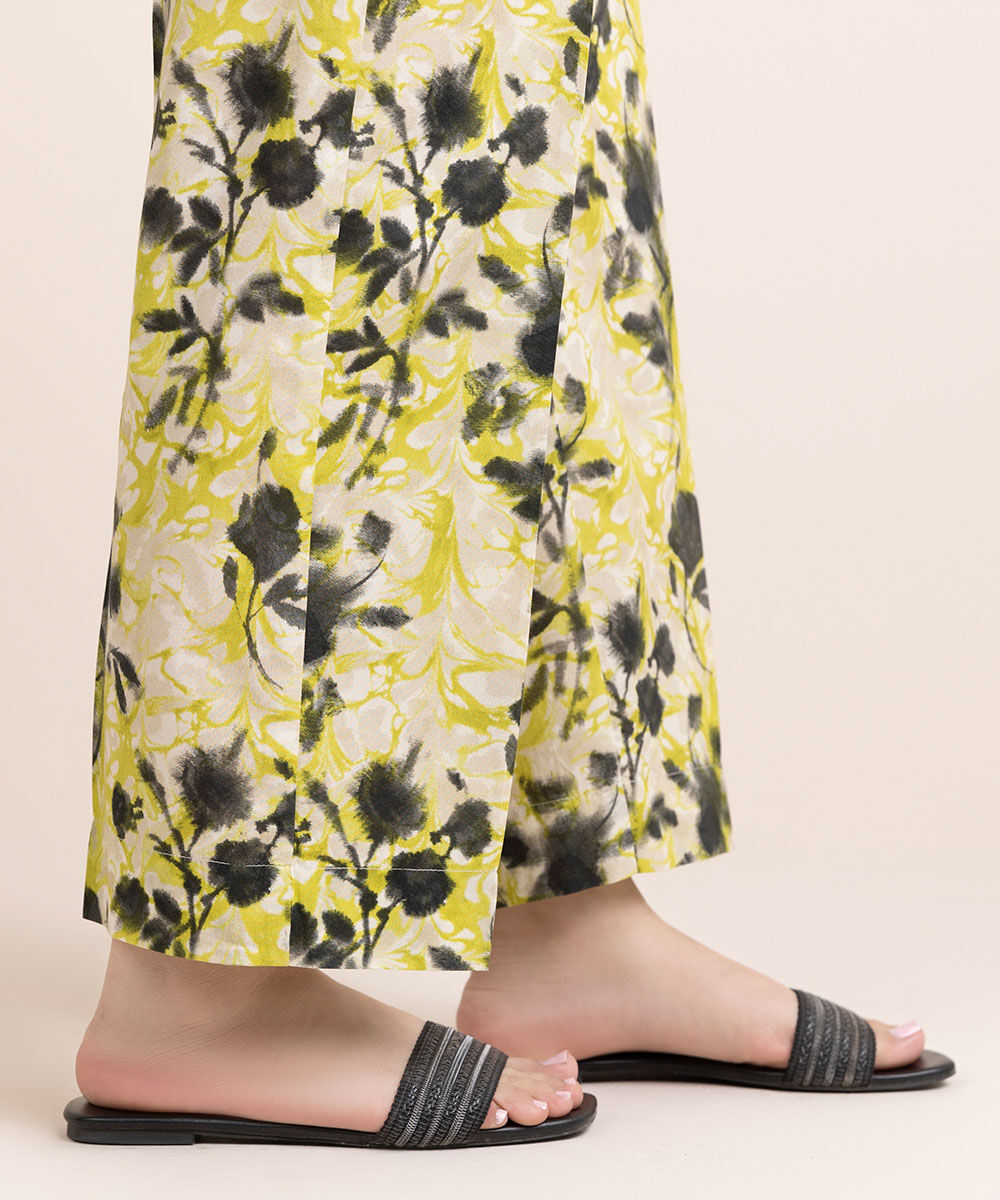 Woman - Multi Printed Cambric Straight Pants