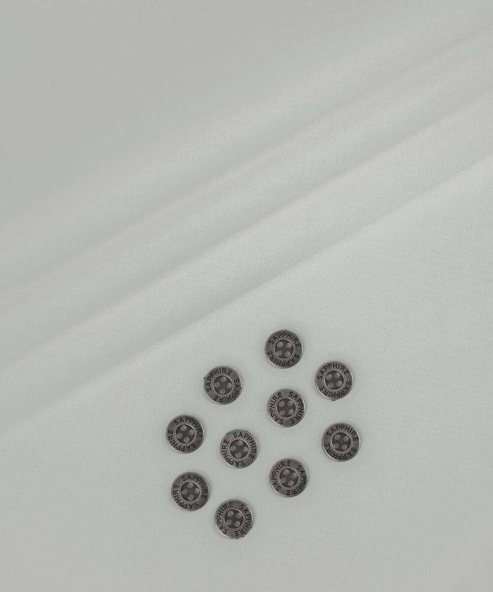 Men's Unstitched 2-Piece Premium Latha Bright White Suit