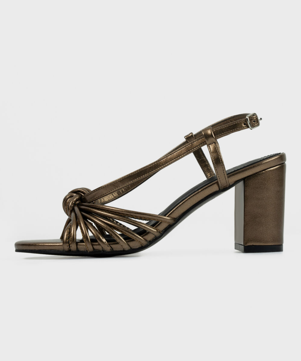 Women's Bronze Block Heels
