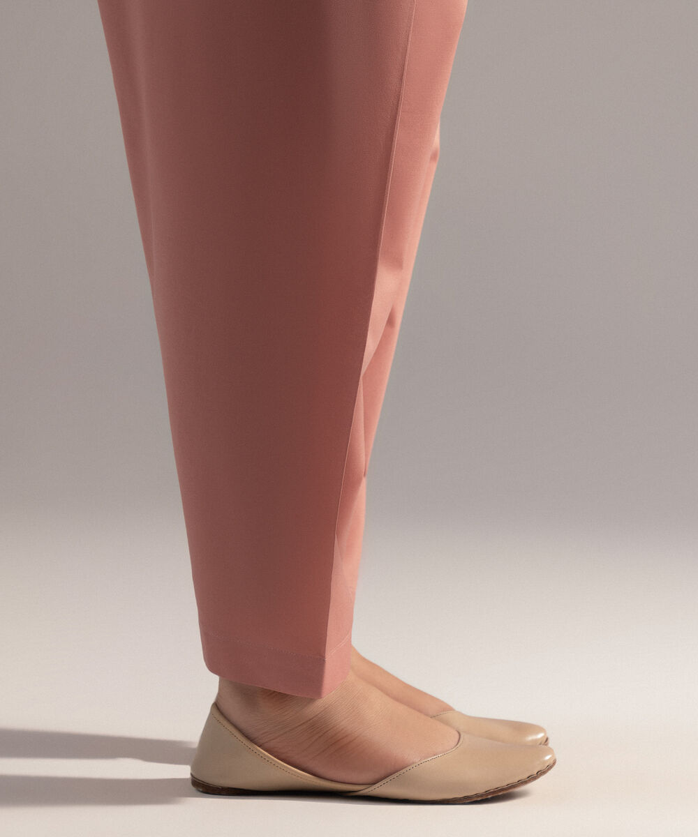 Women's RTW Cambric Solid Peach Shalwar