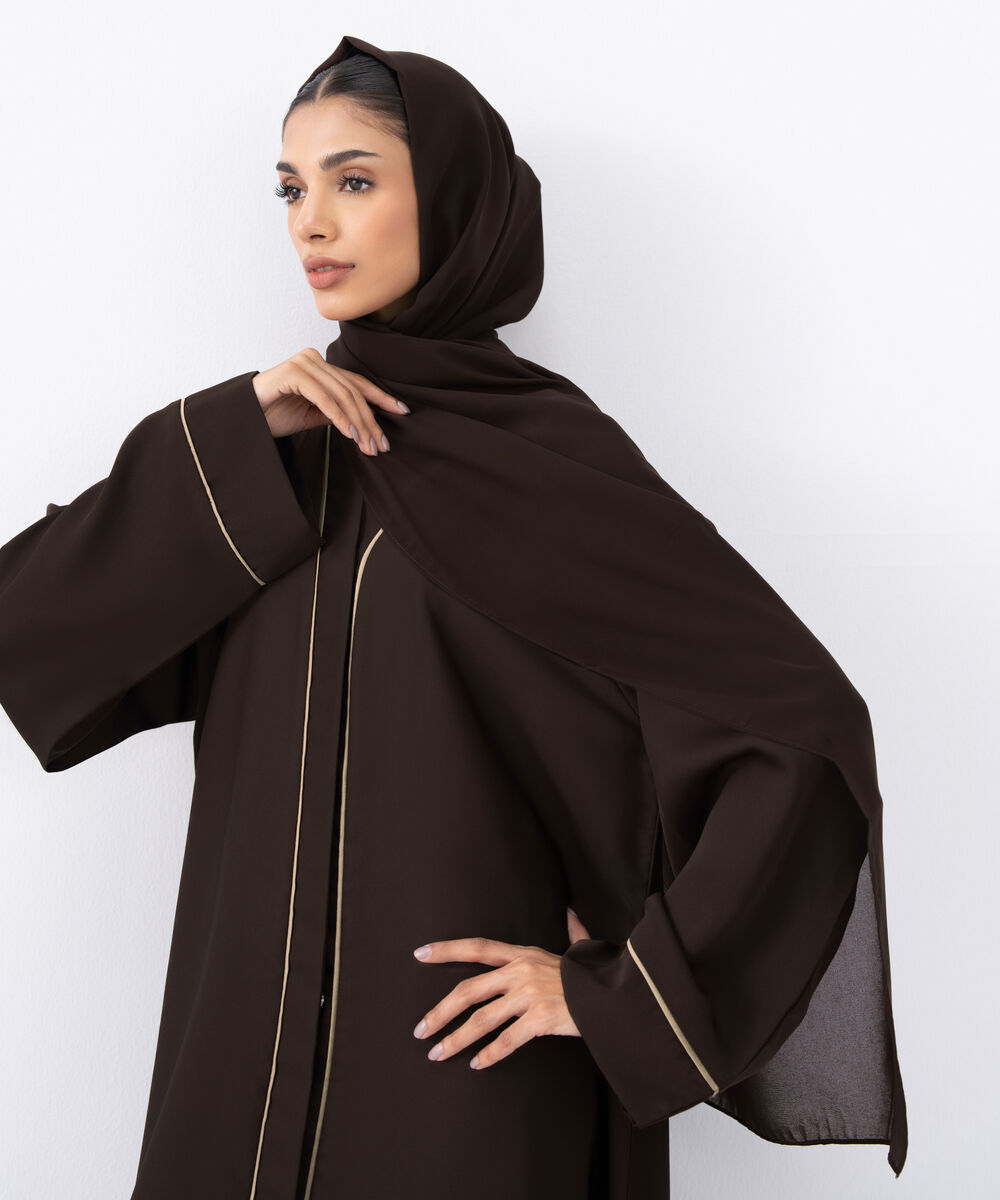 Women's Brown Polyester Hijab