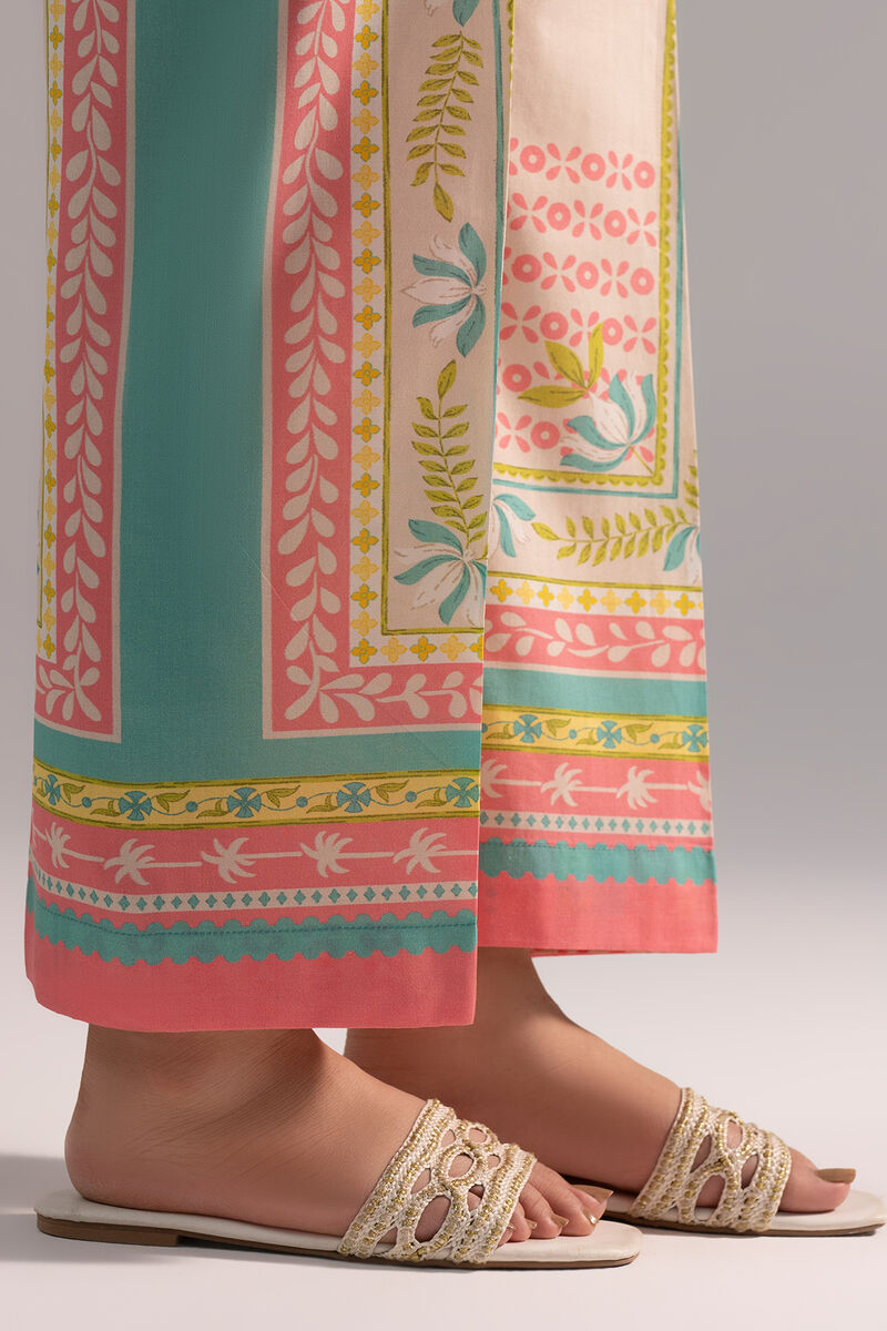 Printed Cambric Straight Pants