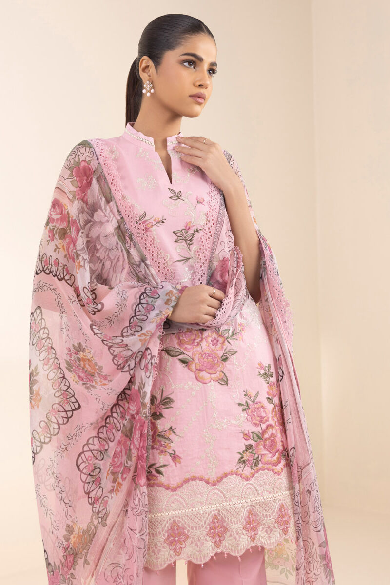 3 Piece - Embroidered Cotton Suit