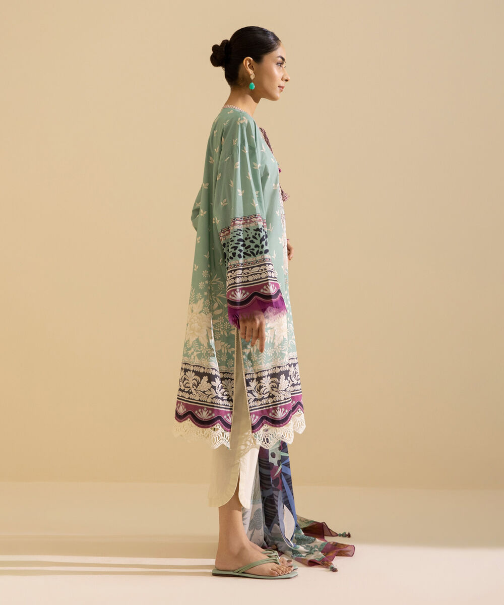 Womens Daily Unstitched 3 Piece - Printed Lawn Suit