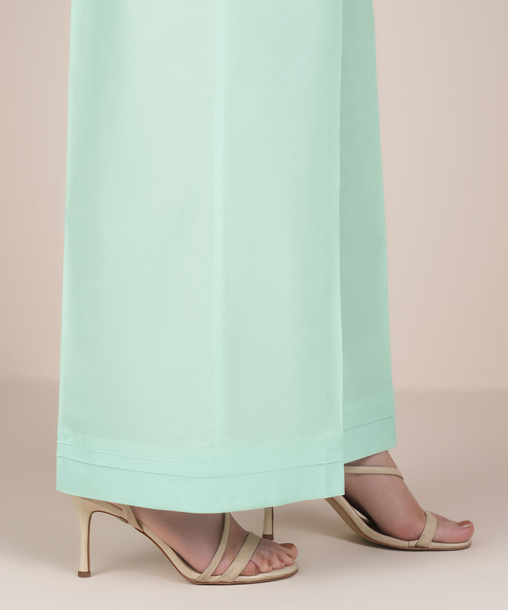 Women's RTW Cambric Blue Solid Culottes