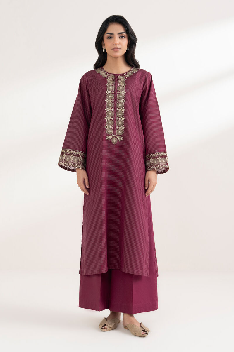 Embroidered Zari Cotton Shirt