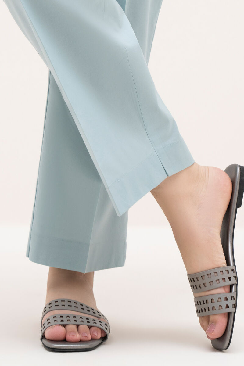 Solid Cambric Straight Pants