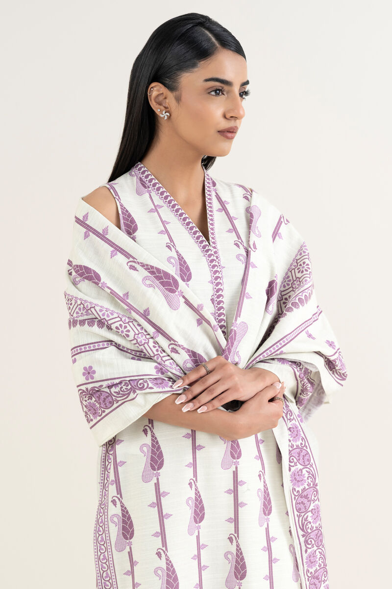 3 Piece - Printed Cotton Suit