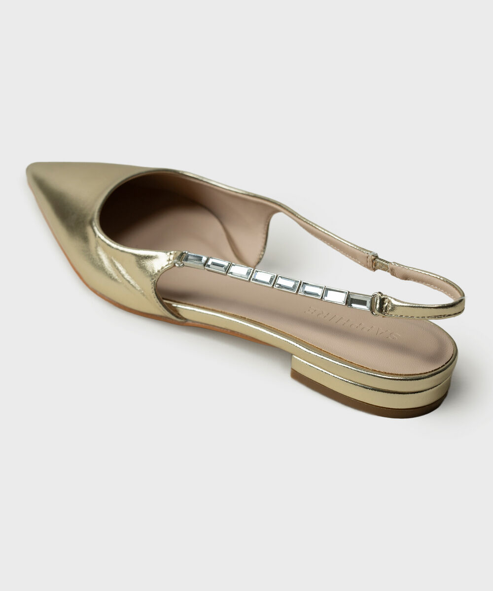 Women's Gold Slingback Heels