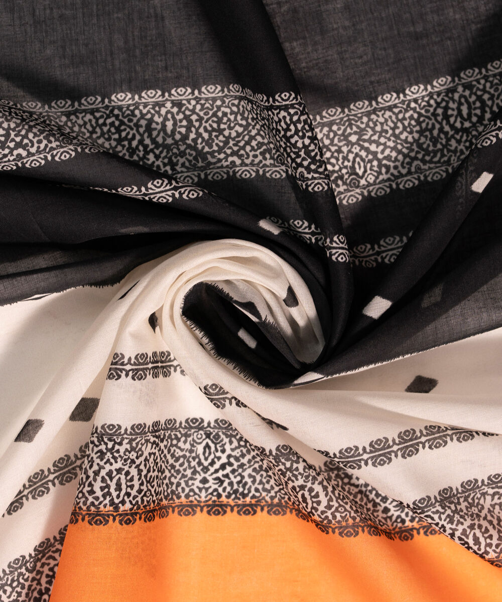 Lawn Printed Black Dupatta