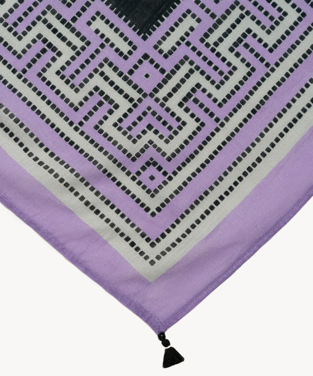 Textured Voile Printed Dupatta