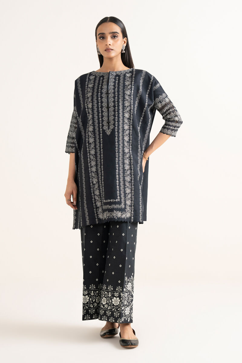 2 Piece - Embroidered Khaddar Suit