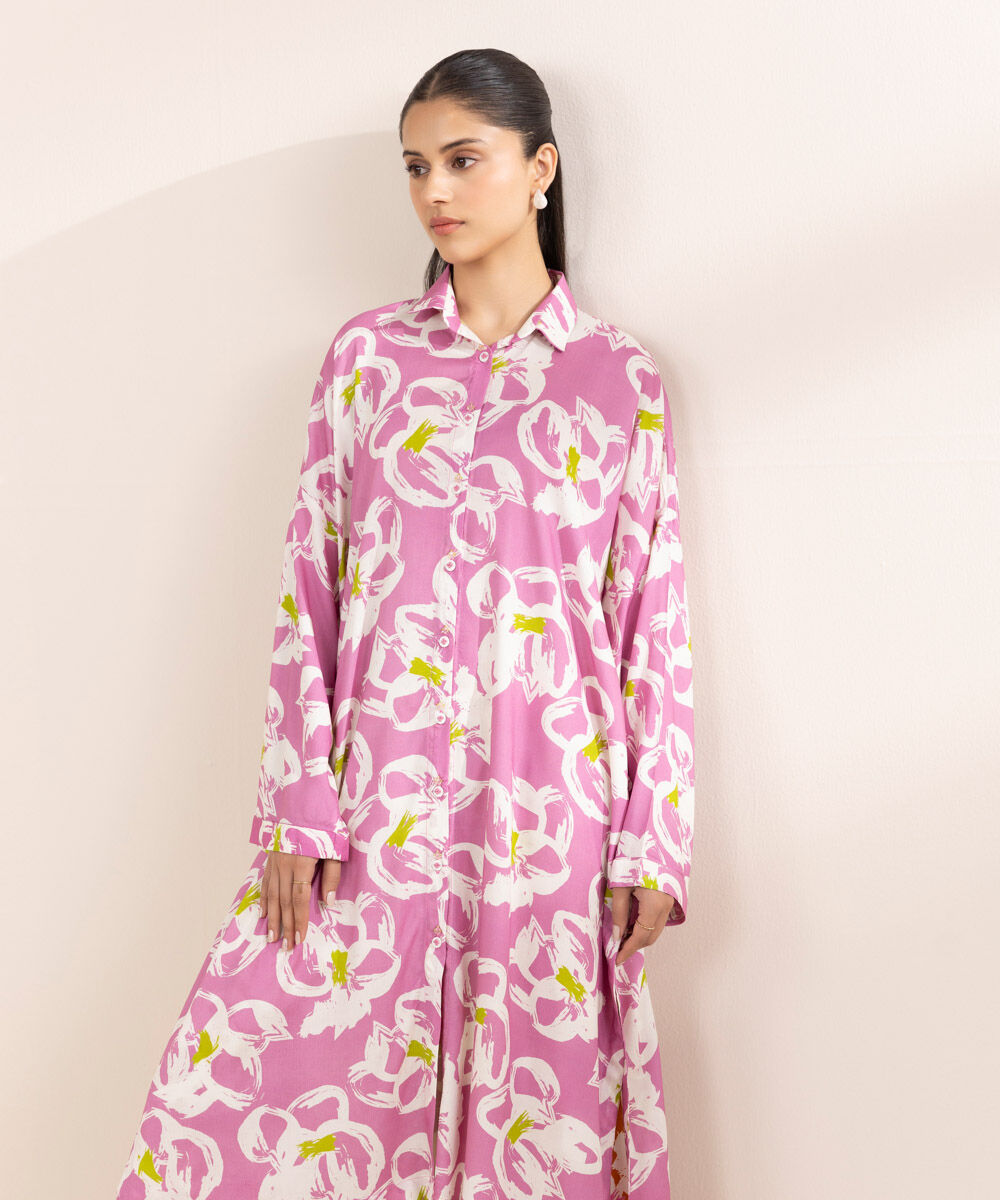 Women's RTW Arabic Lawn Multi Printed Boxy Shirt