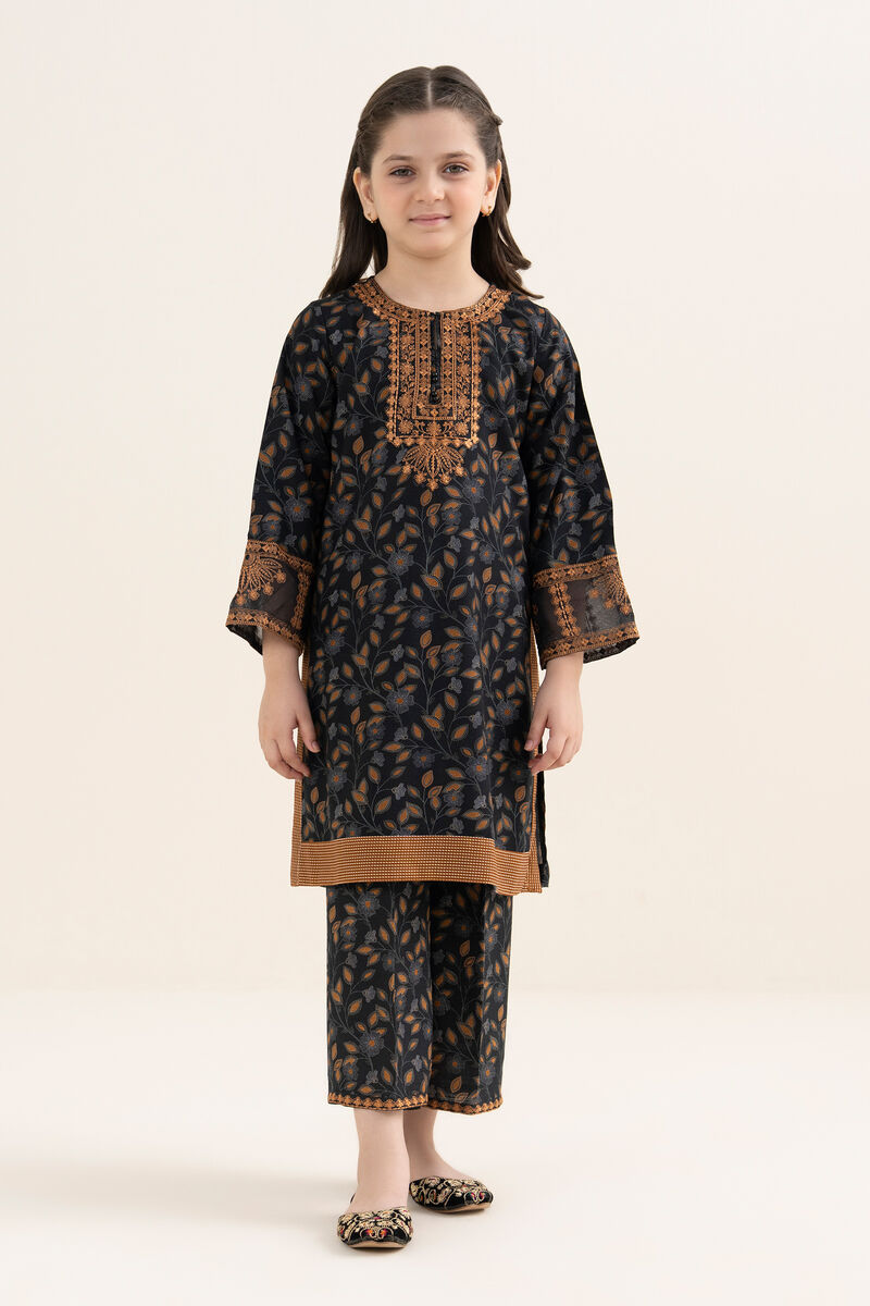 Embroidered Arabic Khaddar Suit