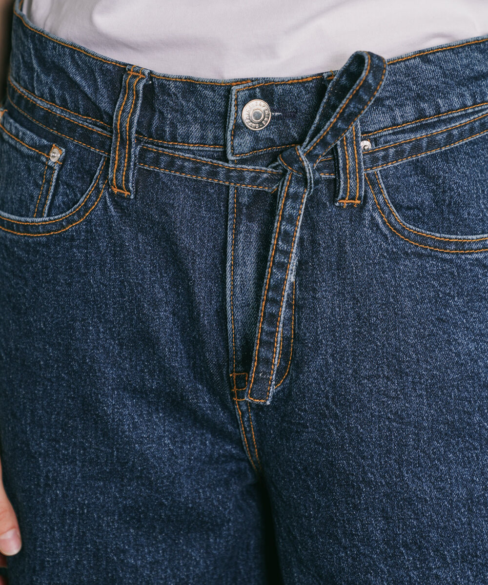 Women's Western Wear Blue Baggy Loose Jeans