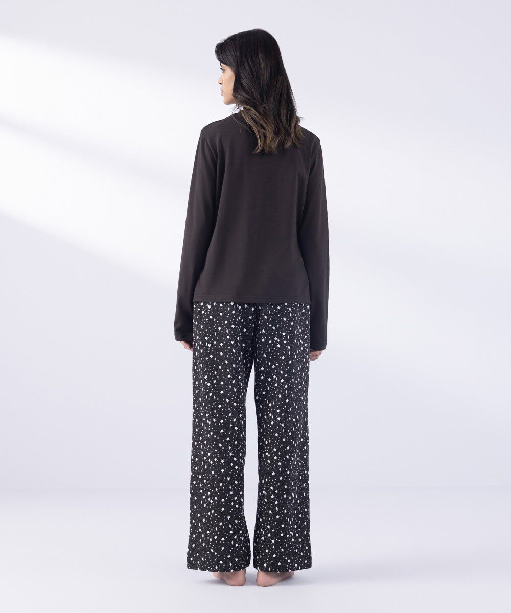 Woman - Black Printed Full Sleeve T-Shirt