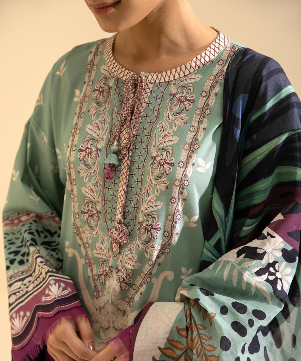 Womens Daily Unstitched 3 Piece - Printed Lawn Suit