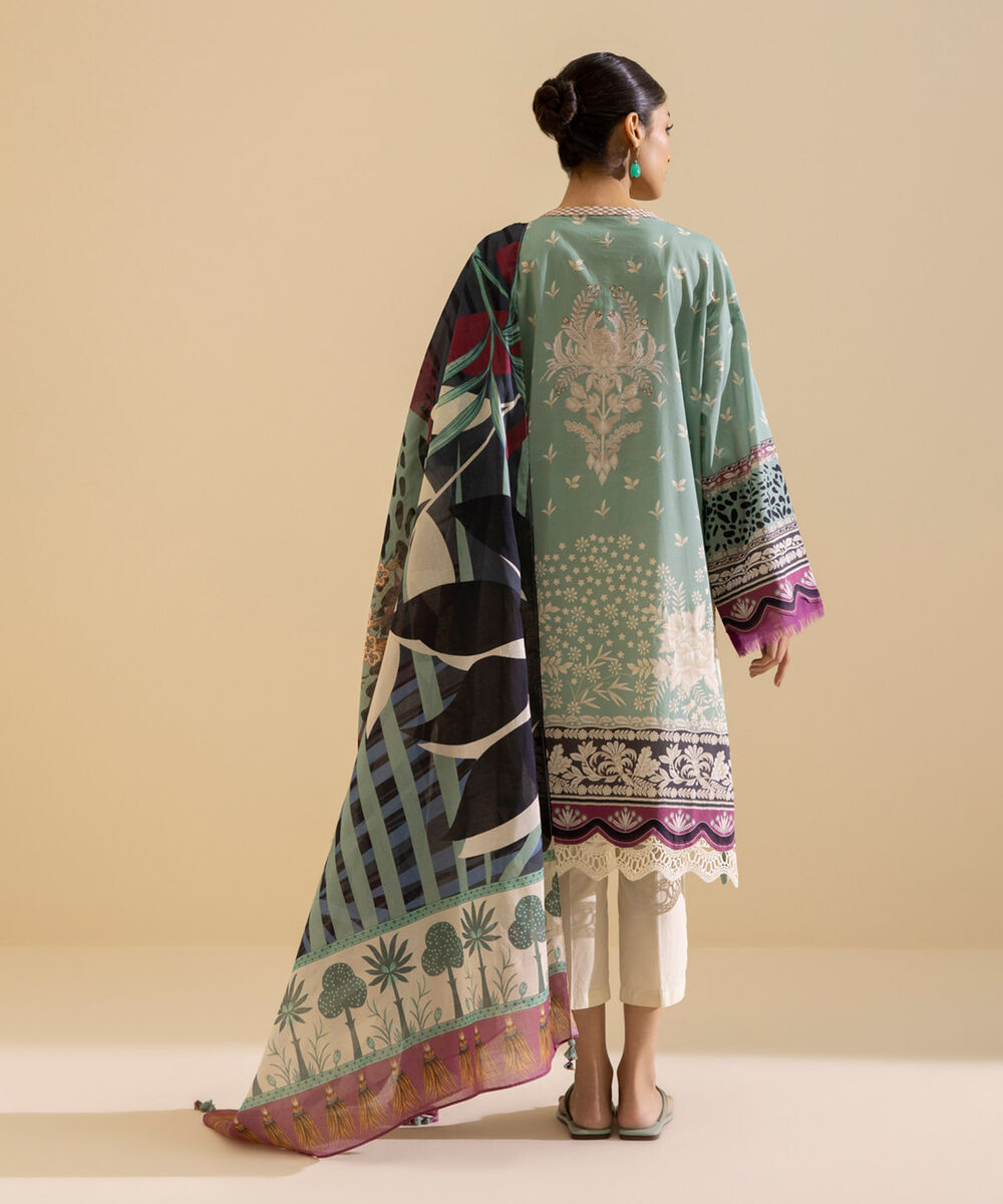 Womens Daily Unstitched 3 Piece - Printed Lawn Suit