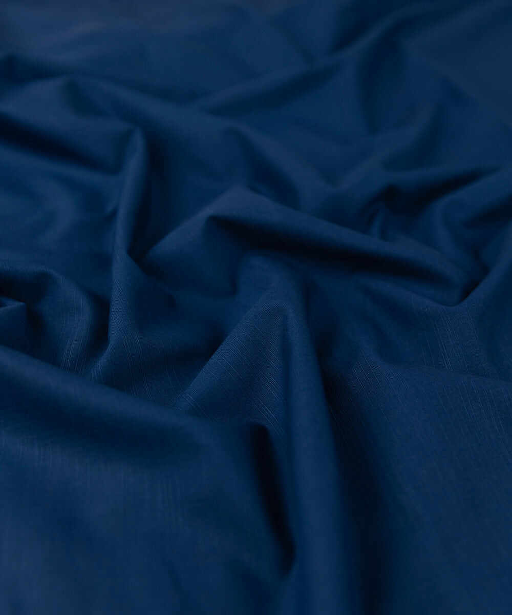 Mens Unstitched darkBlue Fine Cotton full suit fabric