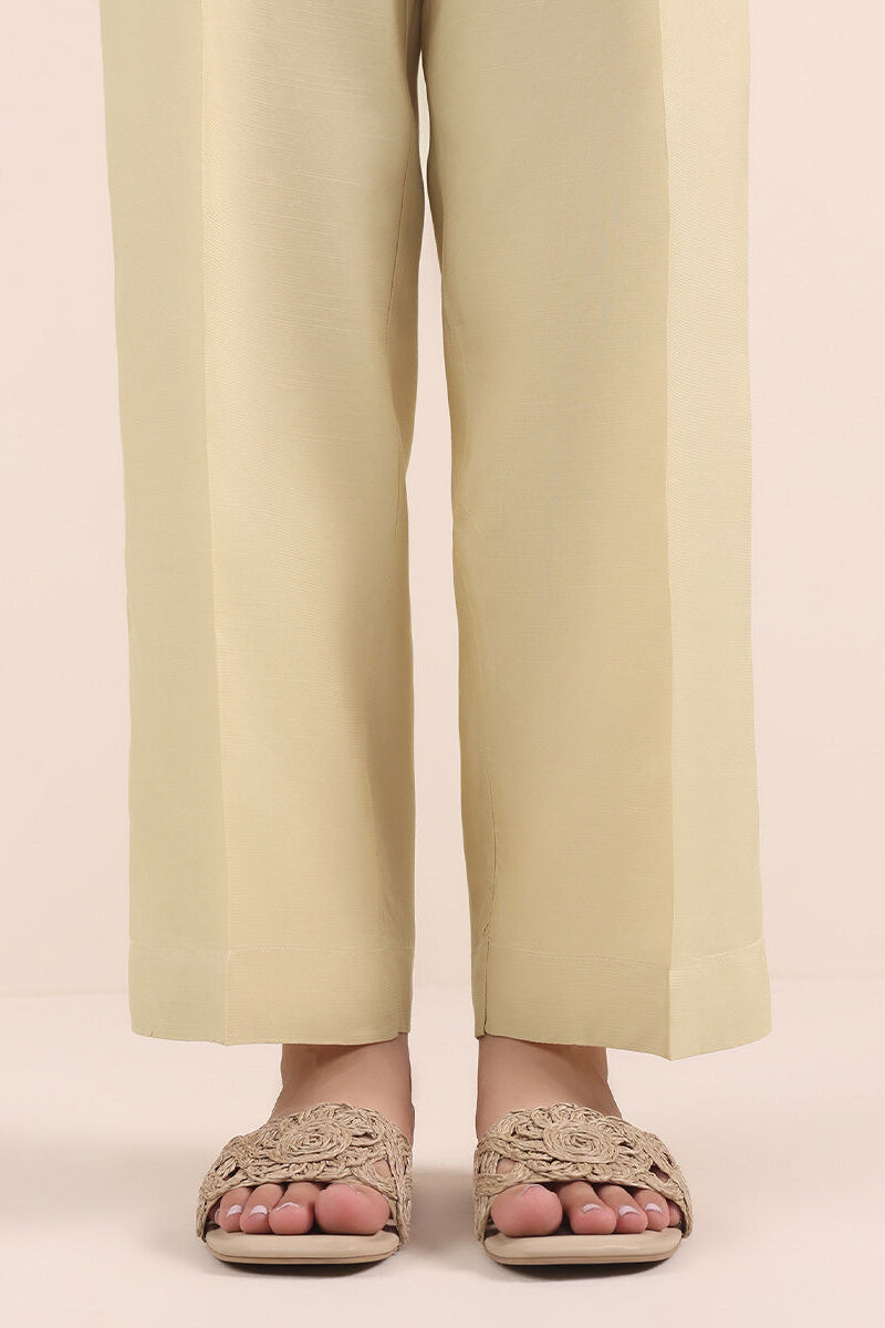 Raw Silk Straight Pants