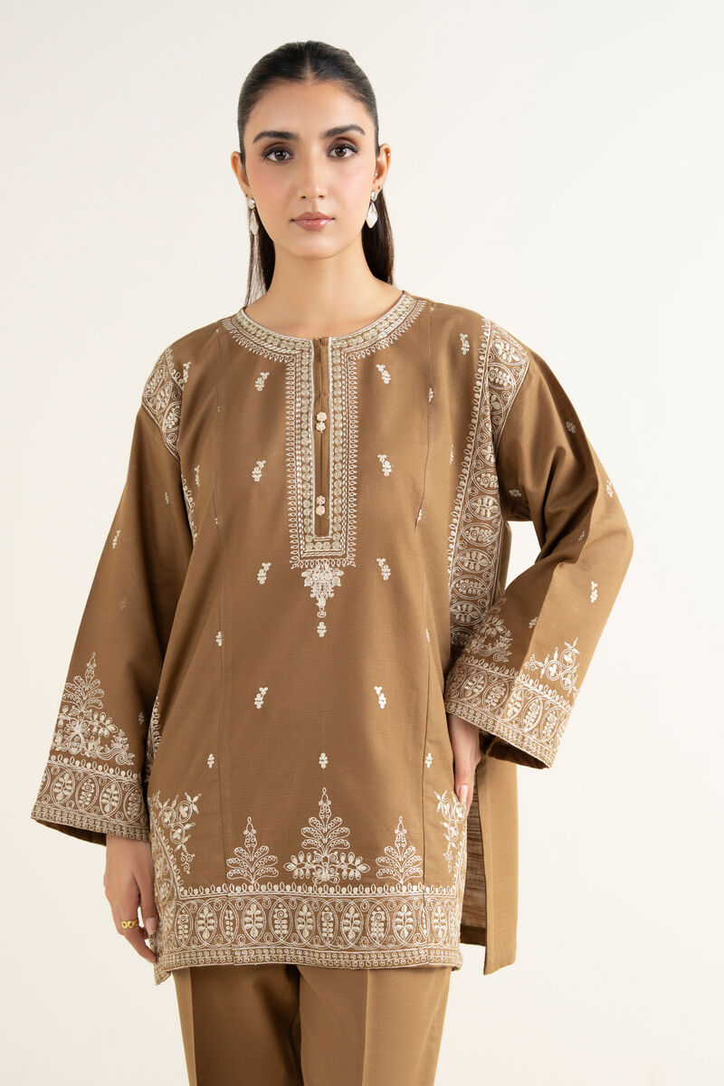 Embroidered Khaddar Shirt