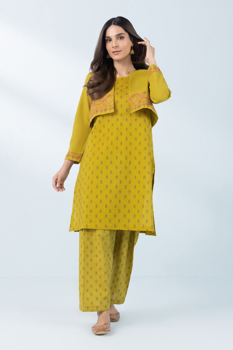 3 Piece - Embroidered Khaddar Suit