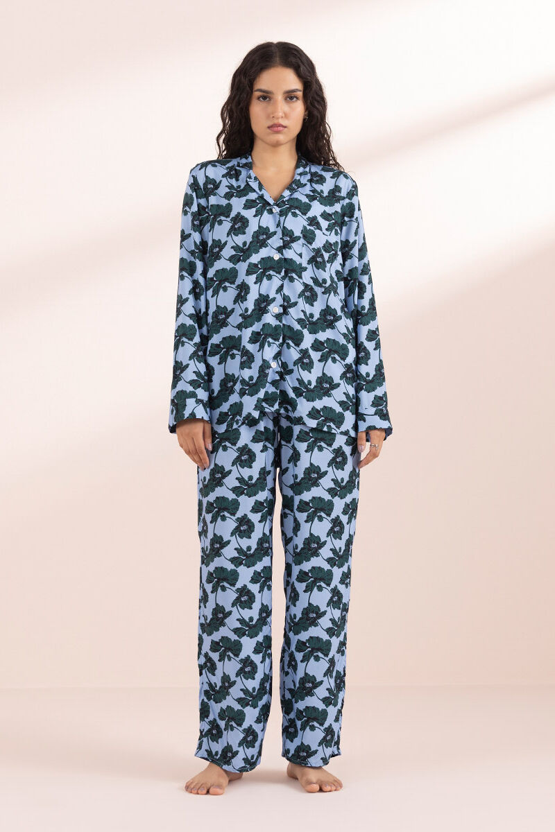 Floral Print Woven PJ Set