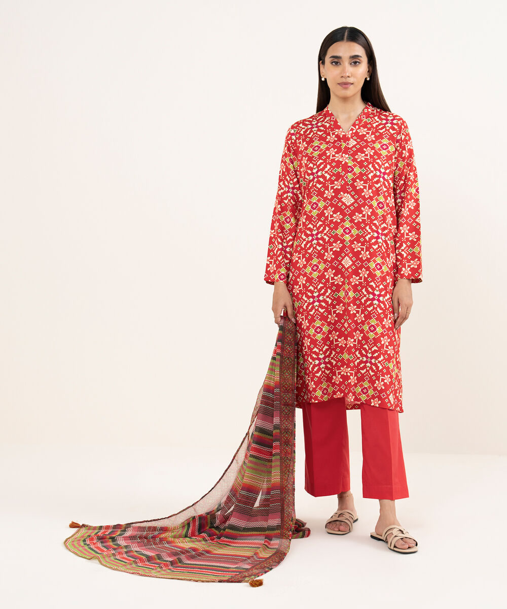 Women's Blended Chiffon Multi Printed Dupatta