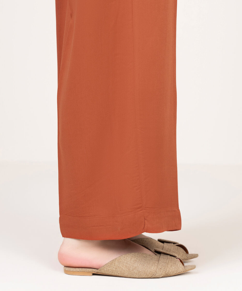 Women's RTW Bedford Solid Rust Flared Pants