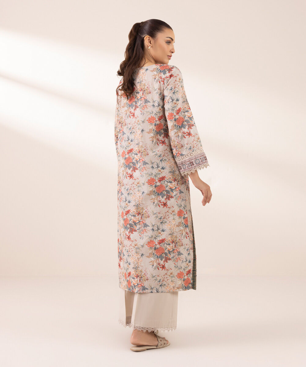 Women's RTW Lawn Multi Printed A-Line Shirt