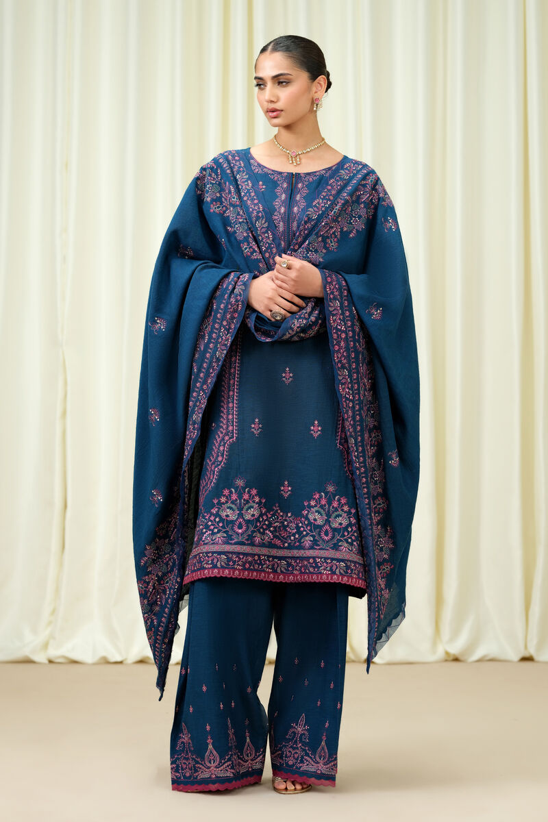 3 Piece - Embroidered Karandi Suit