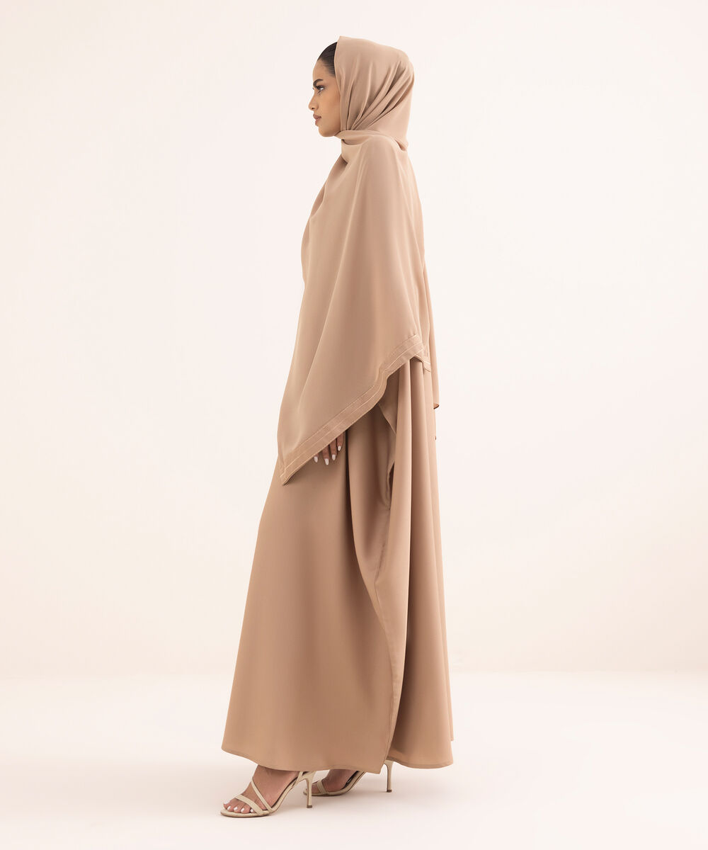 Women's Pink Nida Abaya Set