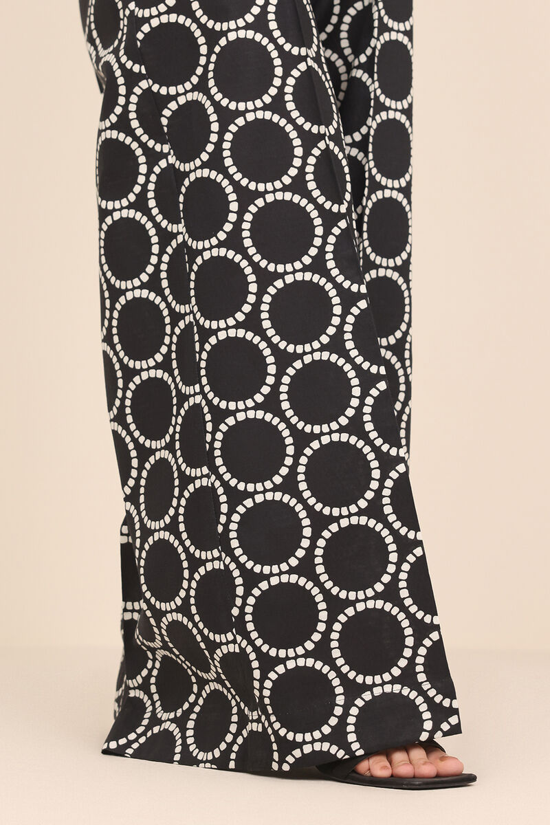 Printed Dobby Flared Pants
