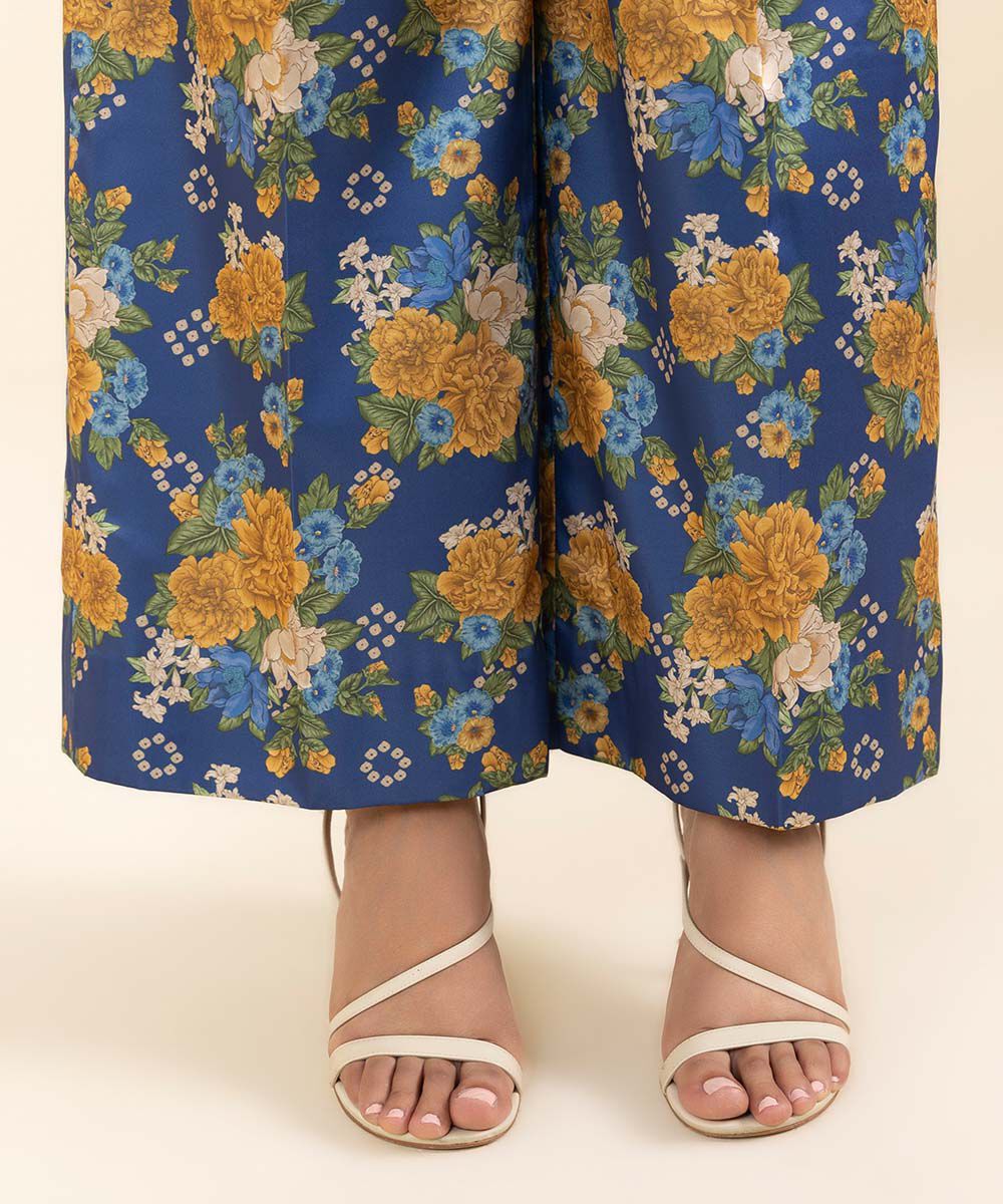 Woman - Multi 3 Piece - Printed Satin Suit