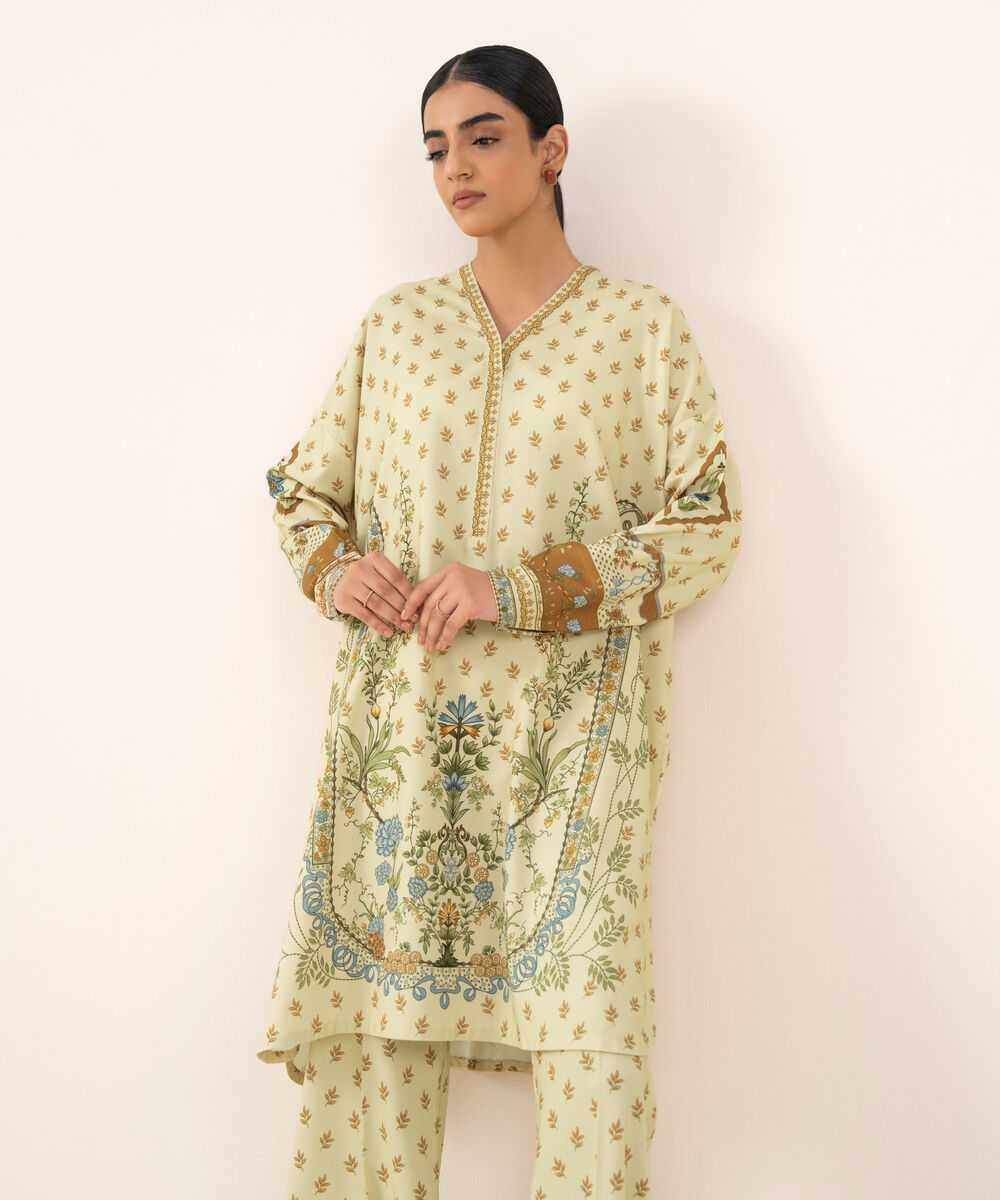 Women's Unstitched Lawn Printed Multi 2 Piece Suit