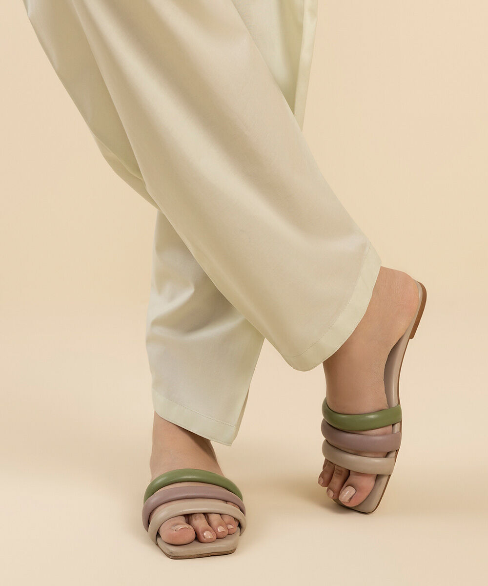 Woman - Green Solid Cambric Shalwar