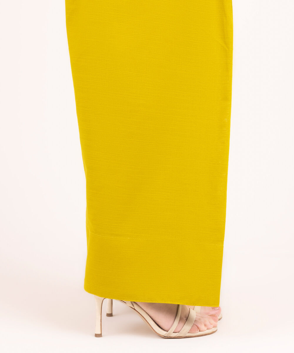 Women's RTW Khaddar Solid Green Farshi Shalwar