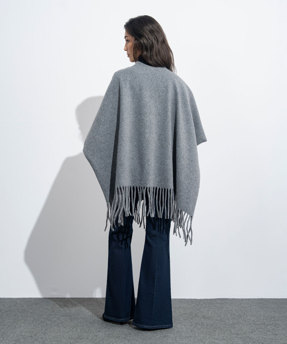 Women's Western Wear Grey Cape Shawl