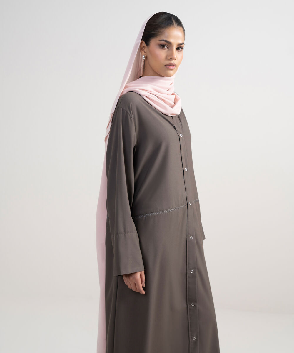 Women's Army Green Kimono Abbaya Set