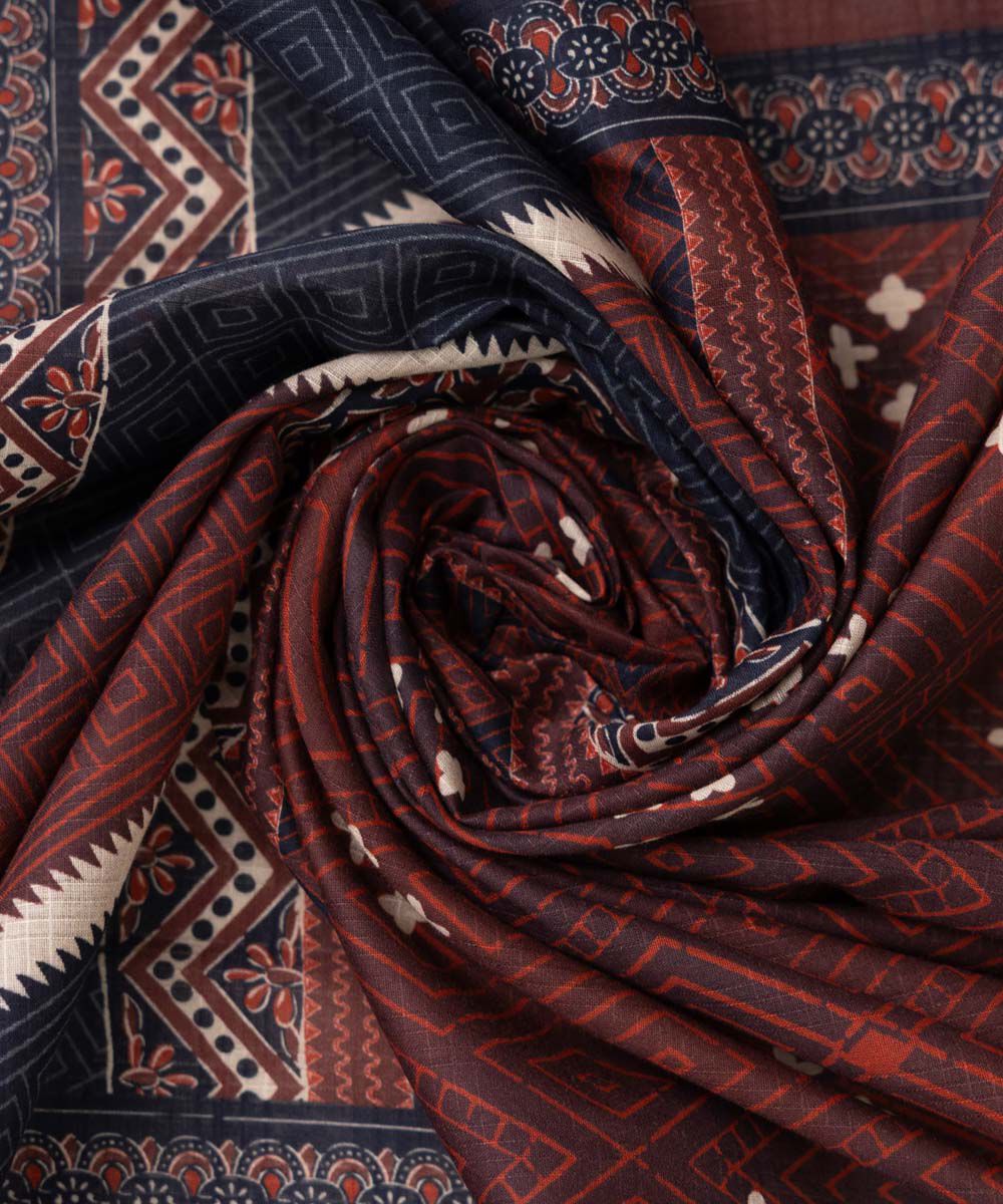 Textured Voile Multi Printed Dupatta