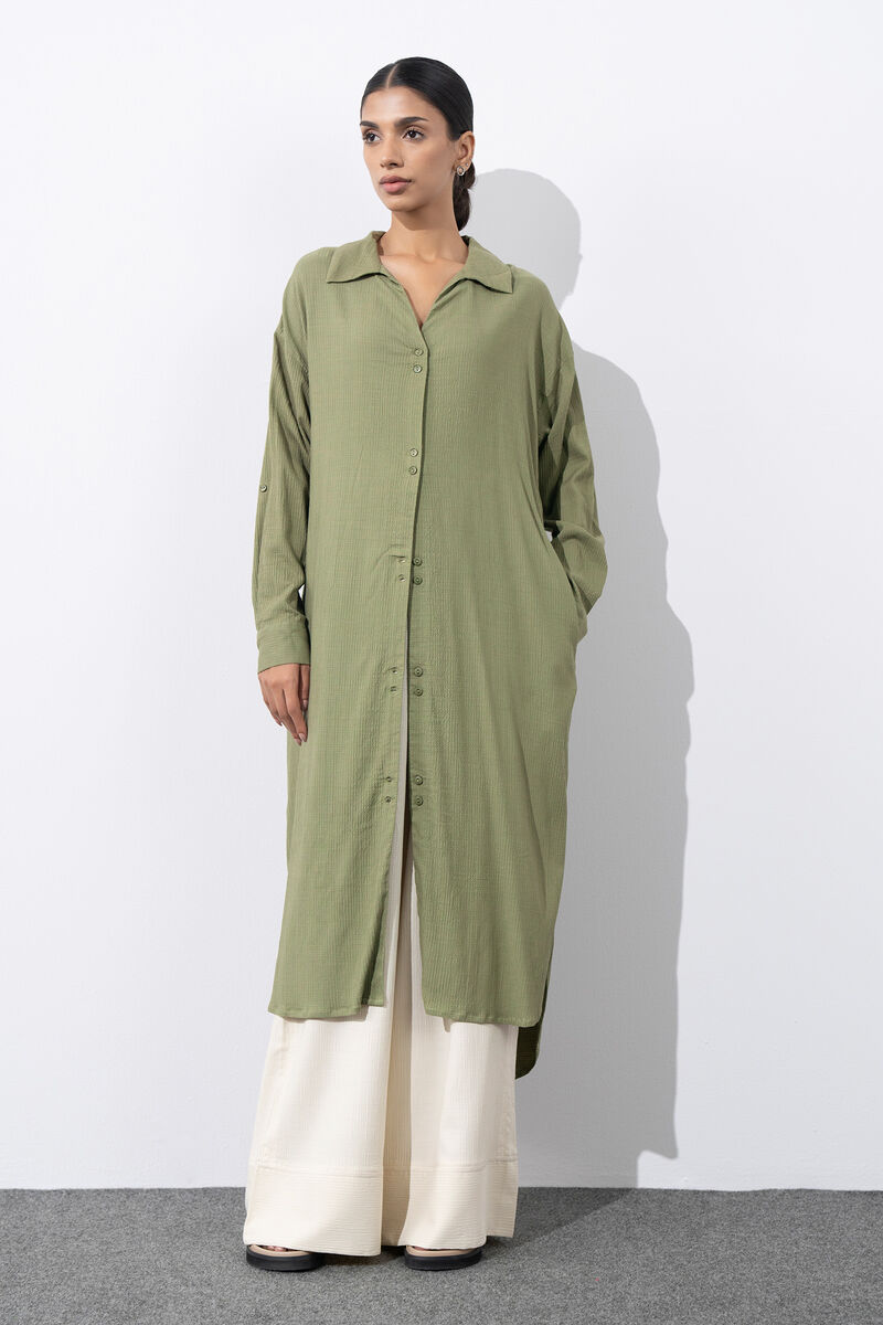 Seersucker Shirt Dress